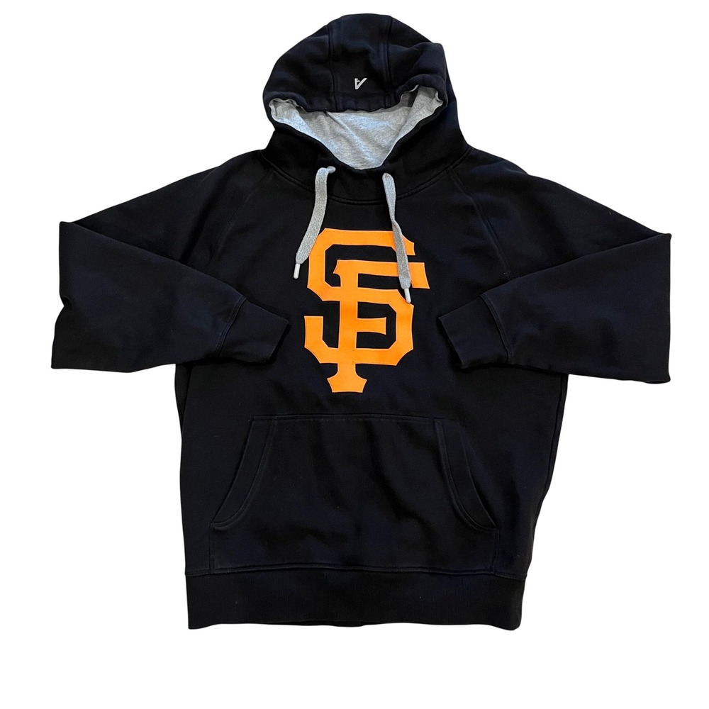 Antigua San Francisco Giants Hoodie Mens‎ Large Black Orange SF MLB Pullover